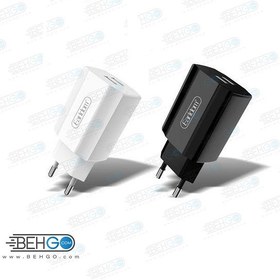 تصویر شارژر دیواری فست شارژ Earldom ES-202 2Port 2.4A 12W + کابل تایپ سی Earldom ES-202 2Port 2.4A 12W Fast Wall Charger