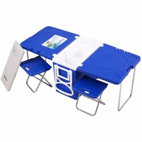 تصویر صندلی و میز پیک نیک چند منظوره به همراه یخدان برند کرونی | CRONY 28L two-chair Multi-function picnic table with cooling incubator 