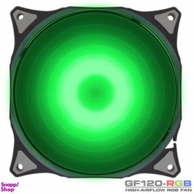 تصویر فن کیس گرین (Green) مدل Gf120-Rgb رنگ مشکی سبز 