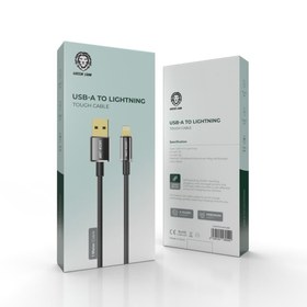 تصویر کابل یو اس بی به لایتنینگ تاچ گرین Green usb-a to Lightning touch cable 