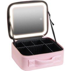 تصویر کیف لوازم آرایش آینه دار رینگ لایتی Ring lighted makeup case