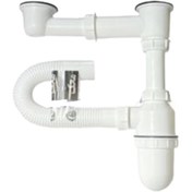 تصویر سیفون ظرفشویی دولگنه خروجی کنار محک کد 320 