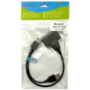 تصویر تبدیل کابل هارد USB2.0 TO SATA برند ROYAL رویال مشکی 