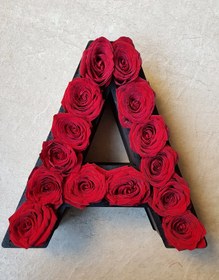 تصویر باکس گل حروف کد L1 Letter A Rose Box Code L1