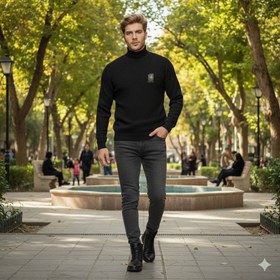 تصویر پلیور یقه اسکی 