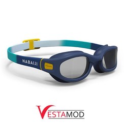 تصویر عینک شنا نابایجی سایز کوچک رنگ آبی زرد مدل Nabaiji Swimming goggles – Clear lenses _ Blue yellow| SMALL/100SOFT 
