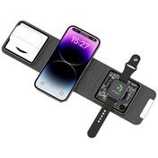 تصویر پد شارژ بیسیم چند کاره رکسین مدل Rex-W1 Rexcin Foldable 3 in 1 Wireless Charger Triple Rex-W1