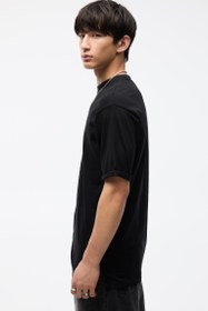 تصویر تی‌شرت ساده بلند فیت برند PullAndBear Long fit basic t-shirt