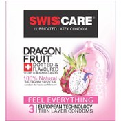 تصویر کاندوم دراگن فروت 3عددی سوئیس کر ا Swisscare Dragon Fruit 3Numbers Swisscare Dragon Fruit 3Numbers