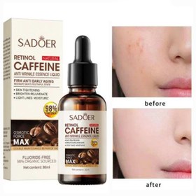 تصویر سرم جوانساز کافئین رتینول سادور Sador retinol