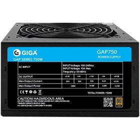 تصویر منبع تغذیه کامپیوتر 750 وات گیگا مدل GIGA GAP750 80 Plus GOLD 