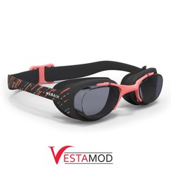 تصویر عینک شنا نابایجی لنز شفاف رنگ مشکی،نارنجی و سبز مدل – Nabaiji Swimming goggles Black Pink Green| XBASE 