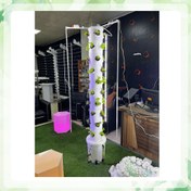 تصویر سیستم کشت عمود ایروپونیک ۵ طبقه ۲۰ عدد حفره 