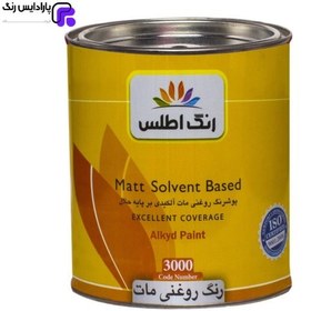 تصویر رنگ روغنی مات سفید 3000 اطلس گالن 4 کیلویی 