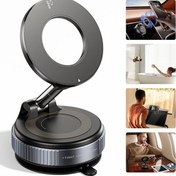 تصویر هولدر مگنتی ماشین مدل K007 با قابلیت تنظیم زاویه عمودی و افقی Magnetic Mobile Holder with Vacuum Suction
