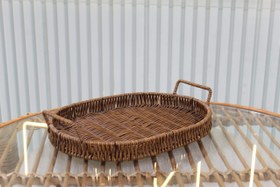 تصویر سبد حصیری بیضی 