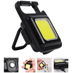 تصویر چراغ قوه جیبی مدل جاکلیدی COB KEY CHAIN LIGHT - بدنه فلزی COB RECHARGEABLE KEY CHAIN LIGHT