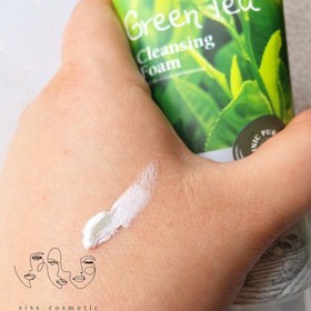 تصویر فوم شستشو صورت چای سبز تری دبلیو کلینیک حجم100میل 3w clinic green tea cleansing foam 100ml