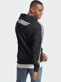 تصویر هودی فرانسوی تری با ۳ نوار برند Adidas 3 Stripe French Terry Hoodie