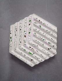 تصویر سنگ مصنوعی مدل شش ضلعی شیاردار براق - دلخواه مشتری / 20*20 ا KD528 KD528