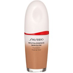 تصویر کرم پودر رویتال اسنس اسکین گلو شیسیدو 410 - Sunstone اورجینال ا Revital essence Skin Glow foundation makeup Shiseido Revital essence Skin Glow foundation makeup Shiseido