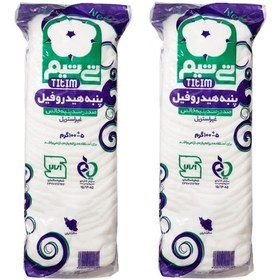 تصویر پنبه بهداشتی تی تیم کد 01 وزن 100 گرم مجموعه 2 عددی 