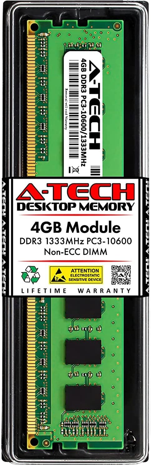 خرید و قیمت A-Tech 4GB DDR3 1333MHz PC3-10600 (240-pin DIMM