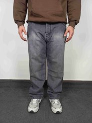 تصویر شلوار جین بگ سایز بزرگ طوسی - 50 