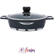 تصویر تابه گرانیتی لایف اسمایل مدل FLCMSHR32 LIFE SMILE FLCMSHR32 Shallow Pot with Granite Coating