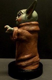 تصویر مجسمه پلی استری بیبی یودا (گروگو) Baby Yoda Polyester Statue