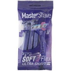 تصویر خودتراش سه لبه سافت مستر شیو 3 فلکس 3 عددی Master Shave Soft 3 Flex Ultra Shave Blade