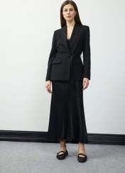 تصویر دامن میدی زنانه مشکی دفکتو 