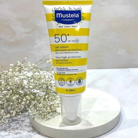 تصویر ضد آفتاب موستلا مخصوص پوست های حساس، نوازادان و کودکان 200میل (اصل فرانسه) | Mustela 