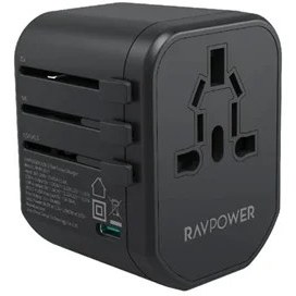 تصویر شارژر دیواری راوپاور مدل RP-PC1033 RAVPower RP-PC1033 20W 3-Port Travel Charger Universal Power Adapter