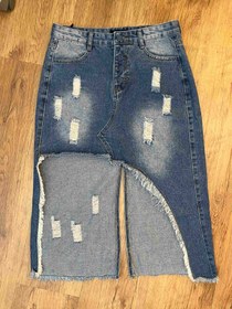 تصویر دامن جین روشن 