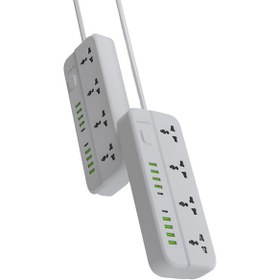 تصویر چند راهی برق و شارژر پرودو مدل 4Universal Sockets 