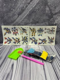 تصویر استیکر الماسی طرح ربات فضایی 