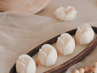 تصویر شات قایقی شمع لاله - قابل سفارش در رنگ های مختلف 