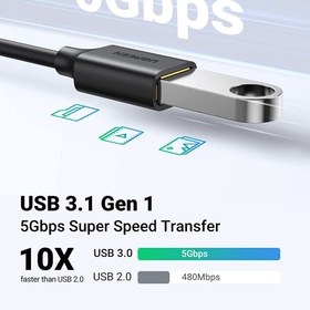 تصویر کابل OTG 3.1 برند UGREEN مدل 30701 UGREEN US154 OTG Type C To USB 3.0 A/F 30701