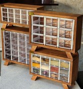 تصویر جا ادویه ۱۵ کشو چوبی اکرولیک 