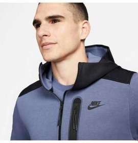 تصویر سویشرت ورزشی مدل Nike Sportswear Tech Fleece رنگ آبی/سیاه/سیاه پراکنده مردانه نایک 