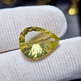 تصویر نگین سنگ کوارتز لیمویی معدنی کد 35629 