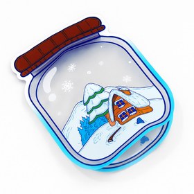 تصویر زیپ کیپ طرح برفی 