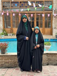 تصویر چادر عربی اصیل ساده کودک کرپ پورشه کره 