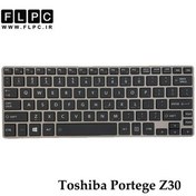 تصویر کیبورد لپ تاپ توشیبا Toshiba Portege Z30 مشکی با فریم نقره ای 