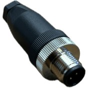 تصویر سوکت بدون سیم 4پین قطر12 مستقیم نری 