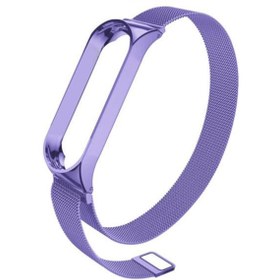 تصویر بند فلزی دستبند سلامتی شیائومی Mi Band 7 Stainless Steel Milanese Strap با قفل مگنتی 