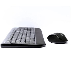 تصویر کیبورد و ماوس بی سیم هترون مدل HKCW140 با حروف فارسی Hatron HKCW140 Wireless Keyboard And Mouse With Persian Letters