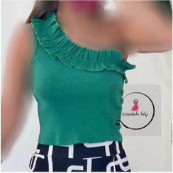 تصویر تاپ کراپ مدل لوسی سایز فری رنگ‌های متنوع 