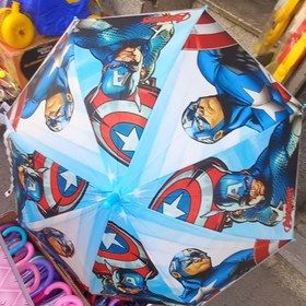 تصویر چتر عصایی رنگین 